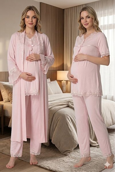 BLACKMORE مجموعة بودرا سبيشيال دانتيل ديزاين ياقة شال مكونة من قطن قطع من ملا...