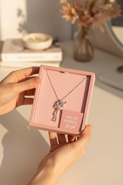 perry accessories Non Tarnish Steel Dangle Butterfly Necklace Winx Series Necklace Love Butterfly Necklace Gift
