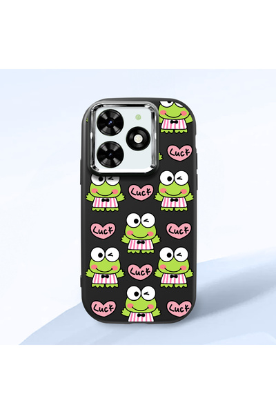 ucuc حافظة من السيليكون الأسود متوافقة مع هاتف Infinix Hot 40i مزودة بـ ماصّ ...