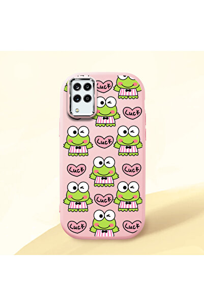 ucuc حافظة سيليكون وردية اللون متوافقة مع هاتف سامسونج جالاكسي M12/A12 مع حما...