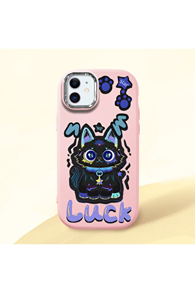 ucuc حافظة سيليكون وردية متوافقة مع هاتف iPhone 11 مزودة بـ ماصّ للصدمات كامي...