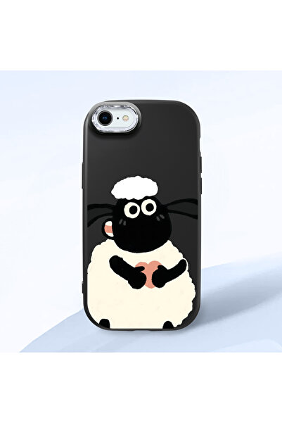 ucuc حافظة سيليكون سوداء متوافقة مع هاتف آيفون 7/8/SE 2020 2022 مع حماية للكا...