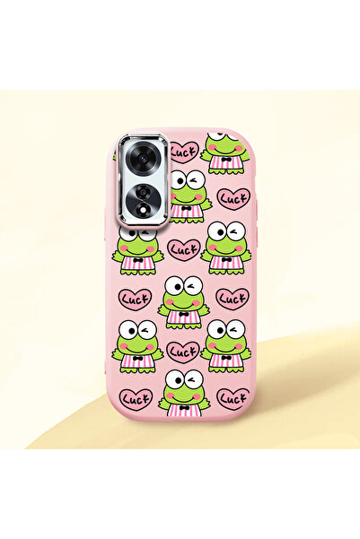 ucuc حافظة سيليكون وردية اللون متوافقة مع هاتف اوبو A60 مزودة بـ ماصّ للصدمات...