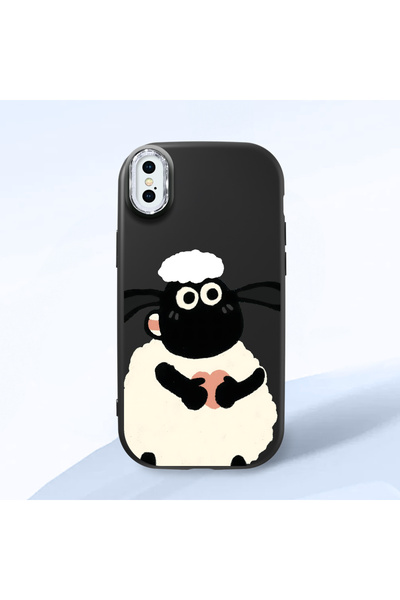 ucuc iPhone X/XS Uyumlu Darbe Emici Kamera Korumalı Siyah Silikon Kılıf Kuzu ...