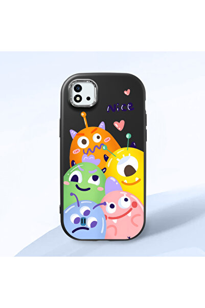 ucuc حافظة سيليكون سوداء متوافقة مع هاتف Realme C20/C20A مزودة بـ ماصّ للصدما...