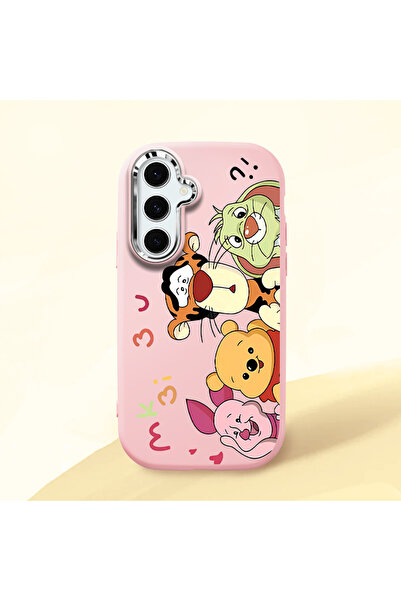 ucuc Samsung Galaxy S24 FE Uyumlu Darbe Emici Kamera Korumalı pembe Silikon K...