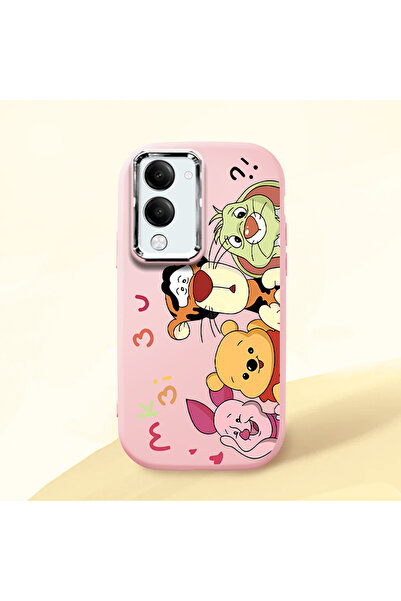 ucuc حافظة سيليكون وردية متوافقة مع ماصّ للصدمات كاميرات من Vivo Y19S GT، حاف...