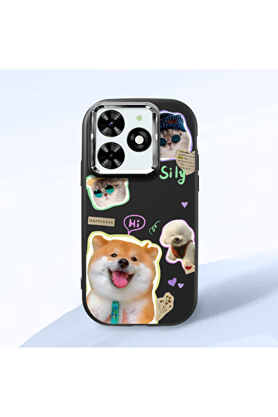 ucuc حافظة من السيليكون الأسود متوافقة مع هاتف Infinix Smart 8/8 Pro مع حماية...