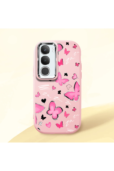 ucuc حافظة سيليكون وردية اللون متوافقة مع ماصّ للصدمات كاميرات من Vivo Y29 5G...