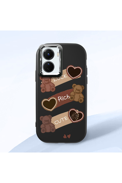 ucuc حافظة سيليكون سوداء متوافقة مع هاتف Vivo Y16/Y02S مزودة بـ ماصّ للصدمات ...