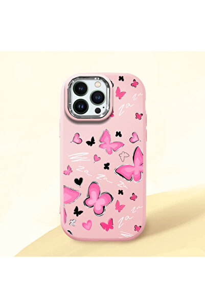 ucuc حافظة سيليكون وردية اللون متوافقة مع هاتف iPhone 13 Pro Max مزودة بـ ماص...