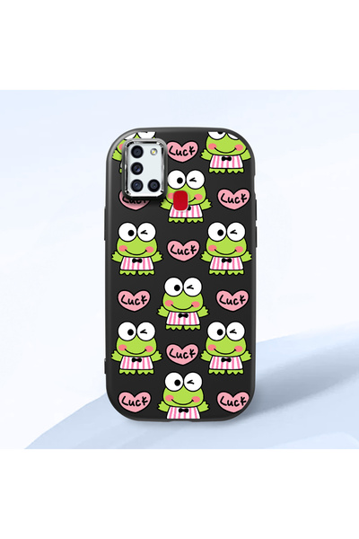 ucuc حافظة سيليكون سوداء متوافقة مع هاتف سامسونج جالاكسي A21S مع حماية للكامي...