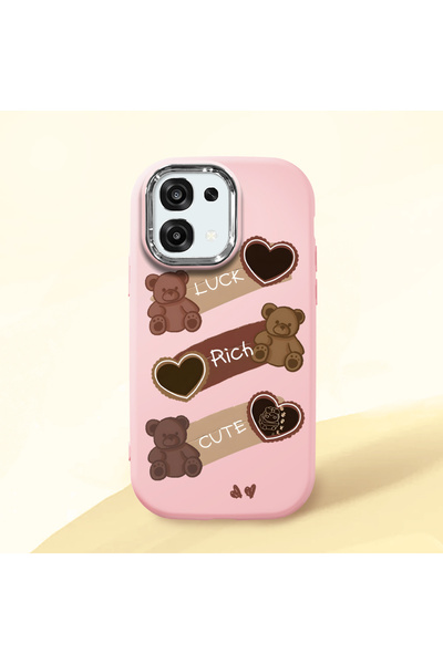 ucuc حافظة سيليكون وردية اللون متوافقة مع هاتف اوبو A6 برو 4G/5G مع حماية للك...