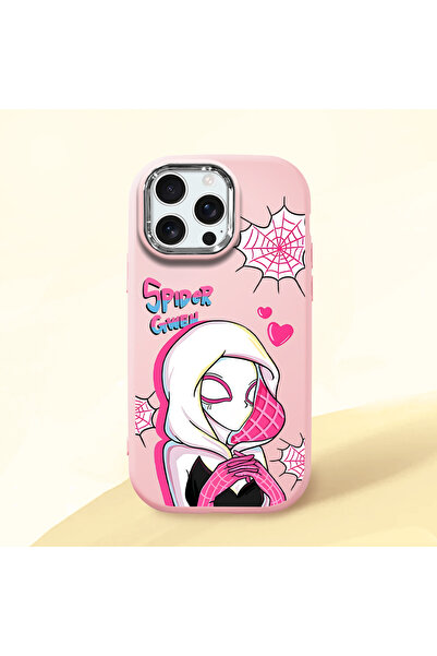 ucuc حافظة سيليكون وردية متوافقة مع هاتف iPhone 16 Pro Max مع حماية للكاميرا ...