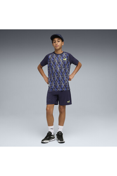 Puma TRAIN ALL DAY Essentials Bedrucktes T-Shirt und Shorts-Set für Jugendliche