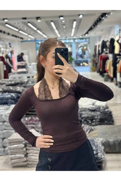 IŞILDA FASHION Δαντέλα λεπτομέρειες, Με δέσιμο μπλούζες