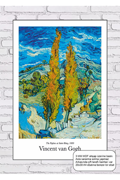 Hayat Poster Vinsent van Gog Topole u Sen Remijskom Slikarstvo MDF Slikarstvo...