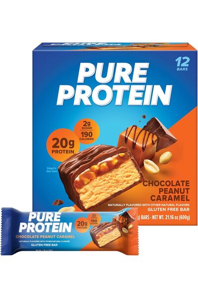 Pure Protein لوح شوكولاتة بالكراميل وزبدة الفول السوداني
