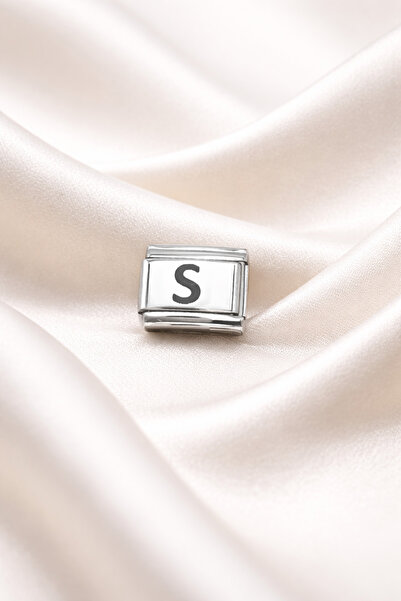 TUBA TOPTAŞ Nomination Uyumlu S Harfli Charm – Paslanmaz Çelik, Kişiye Özel H...