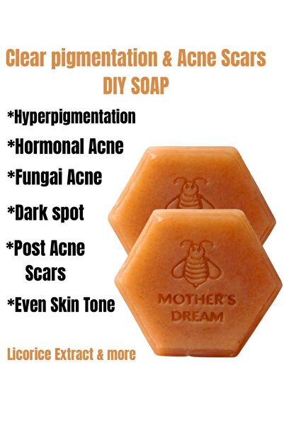 mothers dream صابون منزلي الصنع لإزالة التصبغات وآثار حب الشباب (قطعتان)