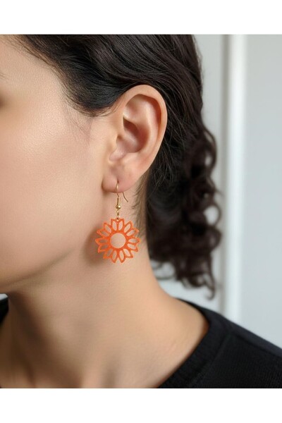 Onflow Storm Orange Modern Stylish Decorative Design Women's Earrings