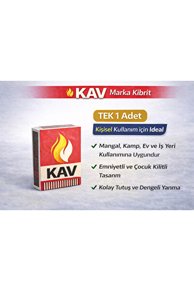 Genel Markalar KAV Marka Kibrit Emniyetli Çocuk Kilitli 1 Adet
