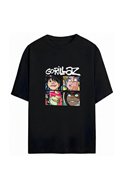 SVART WEAR Gorillaz Printed Unisex Oversized 100% Cotton Pack T-Shirt