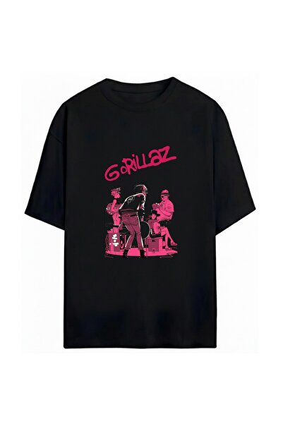 SVART WEAR Gorillaz Printed Unisex Oversized 100% Cotton Pack T-Shirt