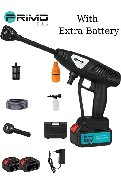 Primo Plus غسالة كهربائية لاسلكية عالية الضغط، مضخة ضغط لغسيل السيارات بجهد 5...