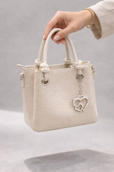 KIRASE ميني بويد هارت بتفاصيل أكسسوارات حزام طويل الأكمام للذراع واليد حقيبة سي