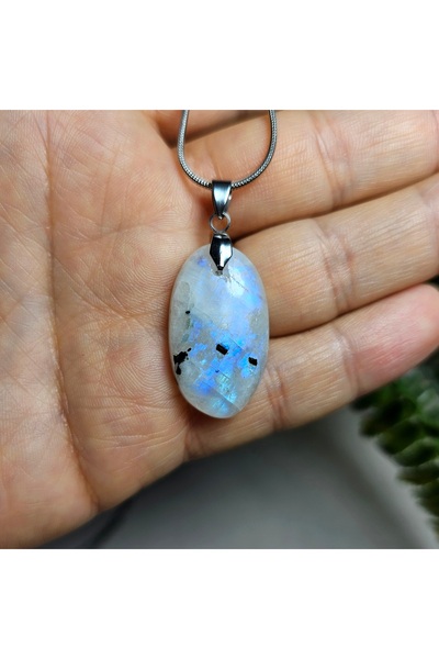 Singincraft Moonstone - Moonstone Natural Stone Necklace - 4 - (Only Hand Made)