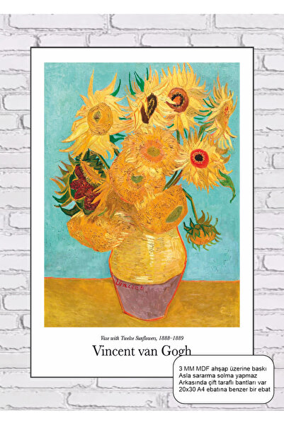 Hayat Poster Slika "Vaza sa dvanaest suncokreta" Vinsenta van Goga, MDF slika...