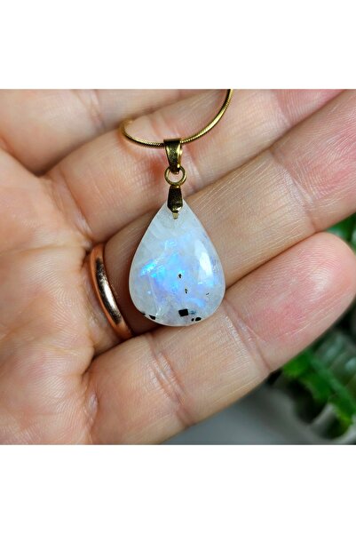 Singincraft Mini Moonstone - Moonstone Natural Stone Necklace - 7 - (Only Han...