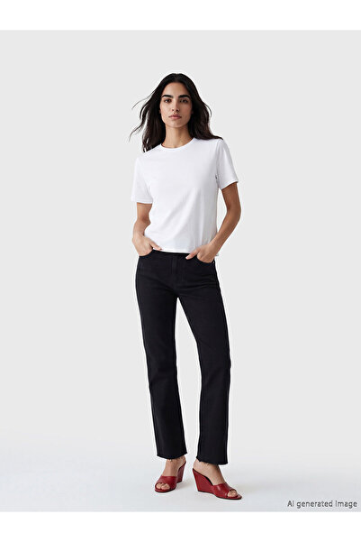 LC Waikiki Peak New Season High Waist Cropped Flare Women's Jean Pants