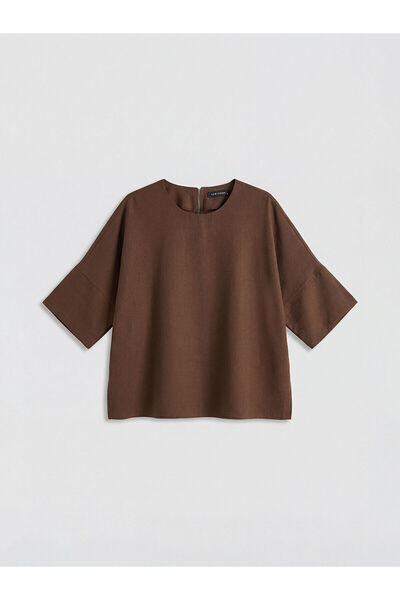 LC Waikiki Özmarka Νέα Σεζόν Μπλούζα με λαιμόκοψη ποδηλάτου oversized