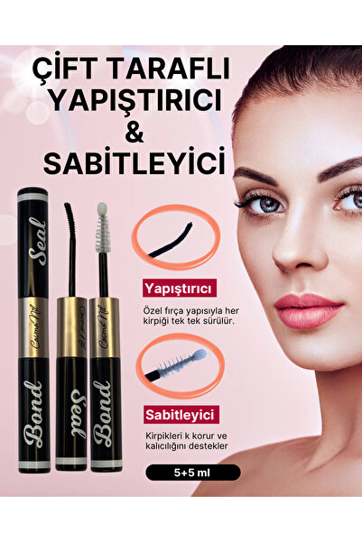Genel Markalar Güçlü Kirpik Yapıştırıcısı & Sabitleyici Siyah – 7-10 Gün Kalı...