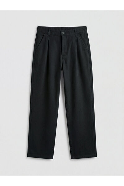 LC Waikiki Peak New Season Linen Mixed Pleated Boys' Pants