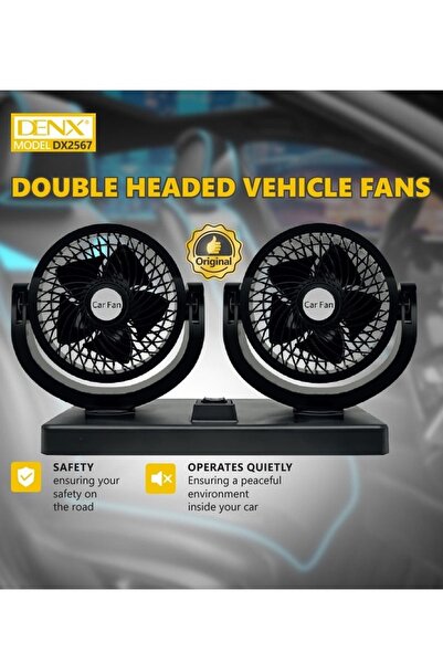 Generic DENX Double Headed Vehicle Car Fan With A Strong Performance of Air I...