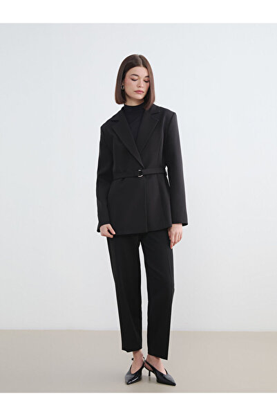 LC Waikiki Women's Blazer Jacket with Belt Waist