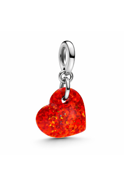 NOVVO Pandantiv Talisman Inimă Strălucitoare - Argint