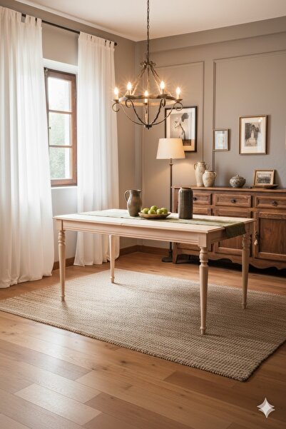 Alaylı Mobilya Koltuk Döşeme Açılır Yemek Masası Masif Ahşap 120x80 cm Salon ...