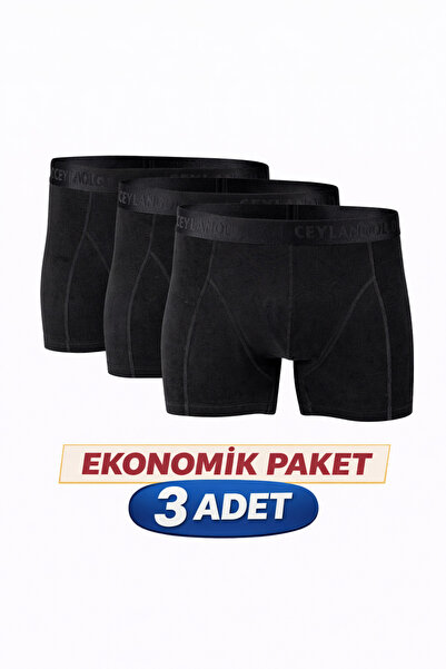 tekstill avm tekstill biziz Ceylanoğlu Erkek Pamuk Likralı Boxer 3'lü Ekonomi...