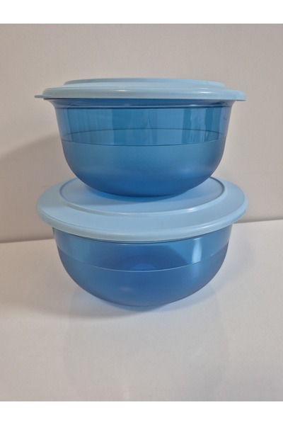 Tupperware سلسلة كريستال الخاصة سعة 3.5 لتر + 2 لتر وعاء تخزين وتقديم
