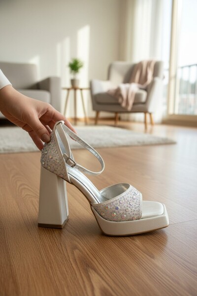 enoch Iconic Crystal Embellished Pl Platform Sole Heeled Event Shoes
