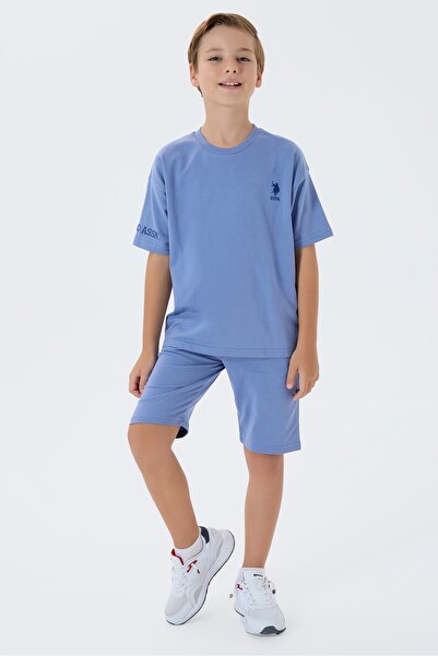 U.S. Polo Assn. Set de două piese, tricou și pantaloni scurți, pentru băieți,...