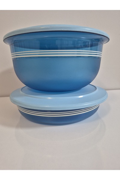Tupperware وعاء تخزين كريستال من السلسلة الخاصة (1.3 لتر + 3.5 لتر)