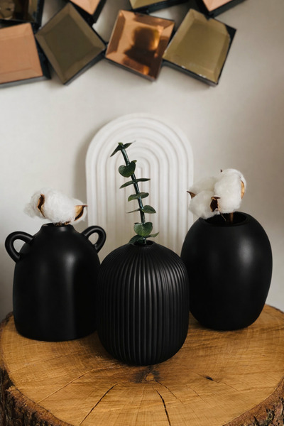 By Şirin Candle 3-Piece Modern Vase Set (14 cm)