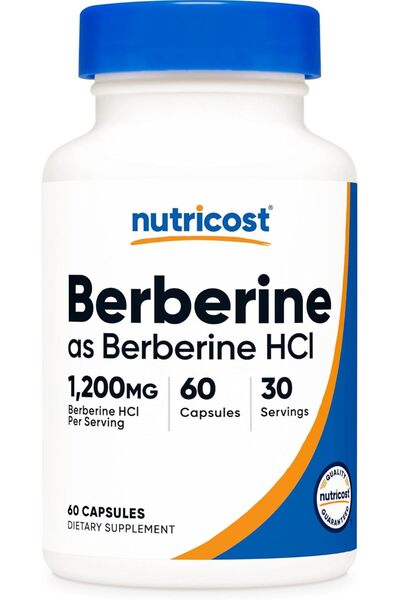 Nutricost Berberine HCl 1200mg , 60 Vegetarian Capsules - Gluten Free & Non-GMO