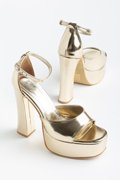 Elosy حذاء إسلا ذو كعب عالٍ ذهبي اللون