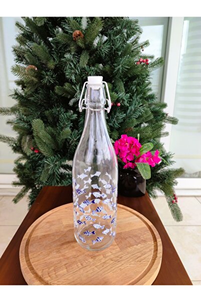 Madame Coco Balıklı Su Şişesi - Mavi - 1000 ml